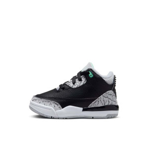 Air Jordan Retro 3 Kids Shoes ''Green Glow'' (TD)