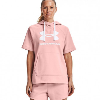 UA Rival Fleece Shortsleeve Women's Hoodie ''Retro Pink''