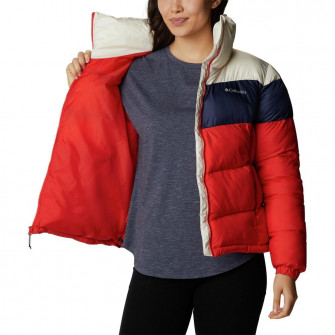 Columbia Puffect Color Block Woman's Jacket ''Red/Blue/White''