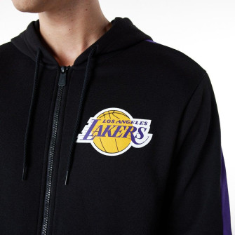 New Era NBA Los Angeles Lakers Panel Detail Full-Zip Hoodie ''Black''