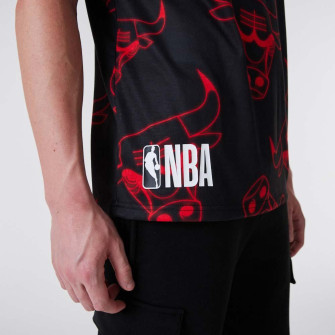 New Era NBA Chicago Bulls All Over Print T-Shirt ''Black''