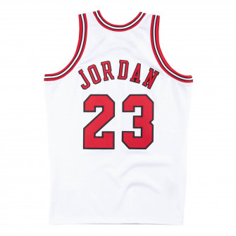 M&N Authentic Chicago Bulls 1995-96 Michael Jordan Home Jersey ''White''