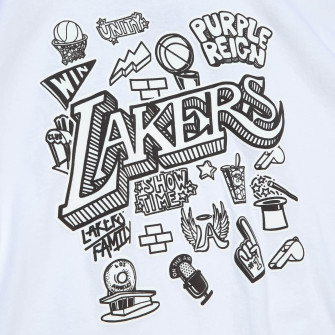 M&N NBA Los Angeles Lakers Doodle T-Shirt ''White''