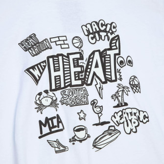 M&N NBA Miami Heat Doodle T-Shirt ''White''