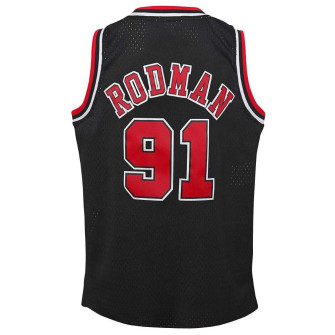 M&N NBA Chicago Bulls 1997-1998 Alternate Swingman Kids Jersey ''Dennis Rodman''