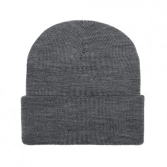 M&N Pinscript Cuff Knit Beanie Hat ''Grey''