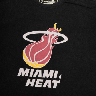 M&N NBA Miami Heat Worn Logo T-Shirt ''Black''
