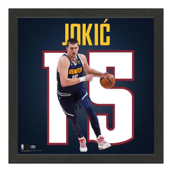 NBA Players Nikola Jokić Denver Nuggets Impact Jersey Frame