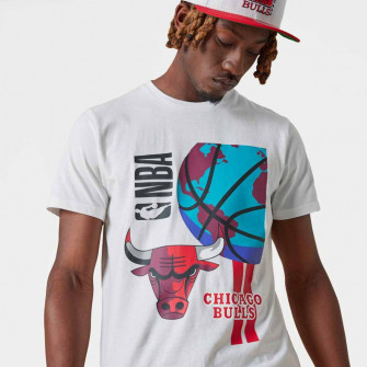 New Era NBA Globe Logo Chicago Bulls T-Shirt ''White''