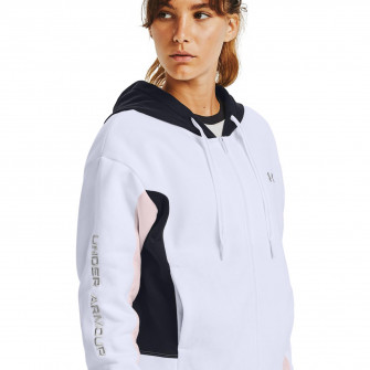 UA Rival Fleece Embroidered Full Zip Hoodie ''White''