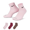 Nike Everyday Plus Cushioned Training Ankle Socks 3-Pack ''Multicolor''