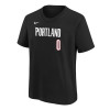 Nike NBA Portland Trail Blazers Damian Lillard Kids T-Shirt ''Black''