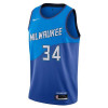 Nike NBA Milwaukee Bucks Giannis City Edition Swingman Kids Jersey ''Blue''