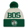 New Era NBA Draft Boston Celtics Bobble Beanie Hat ''Cream/Green''