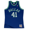 M&N NBA Dirk Nowitzki Dallas Mavericks 1998-99 Road Swingman Jersey ''Blue''